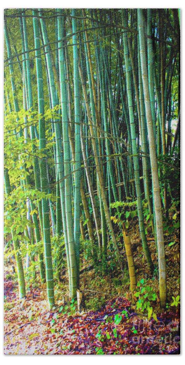 Japan Beach Towel featuring the photograph The bamboo forest by Tim Ernst