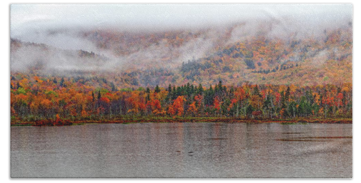 Fog Beach Towel featuring the photograph The Basin in Fog by Jeff Folger