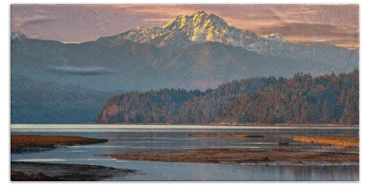 Bay Beach Towel featuring the photograph The Brothers from Hood Canal by Jeff Goulden