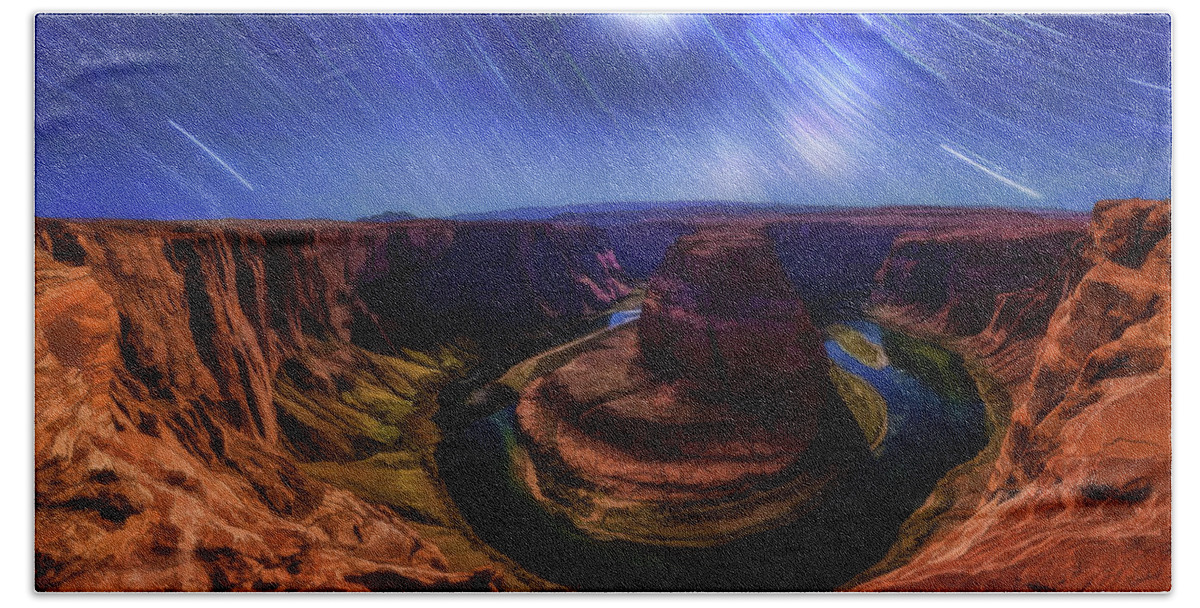 Arizona Scenery Beach Towel featuring the photograph The Gathering Moon by ABeautifulSky Photography by Bill Caldwell