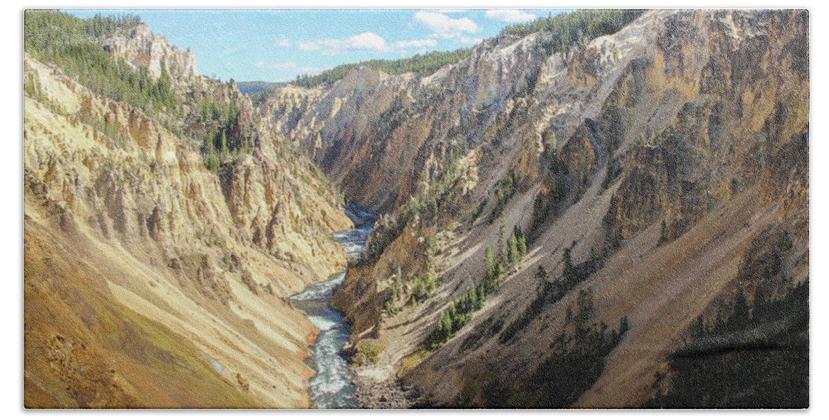 Yellowstone Beach Towel featuring the photograph The Grand Canyon of Yellowstone by Robert Carter