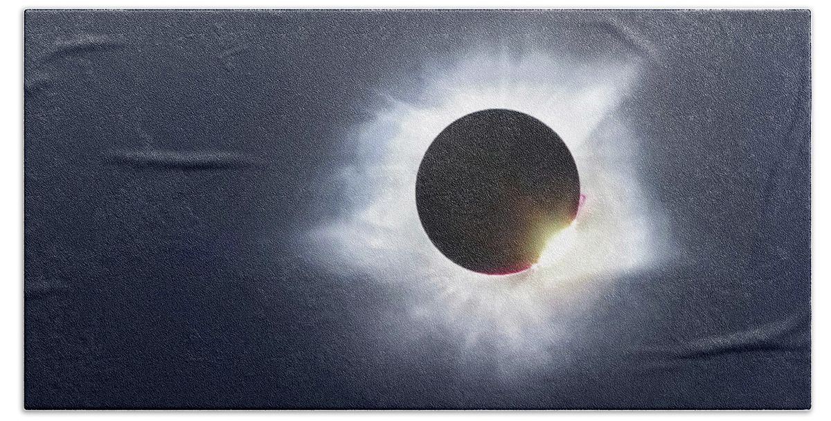 Eclipse Beach Towel featuring the photograph The Great Eclipse 2017 by Steven Llorca