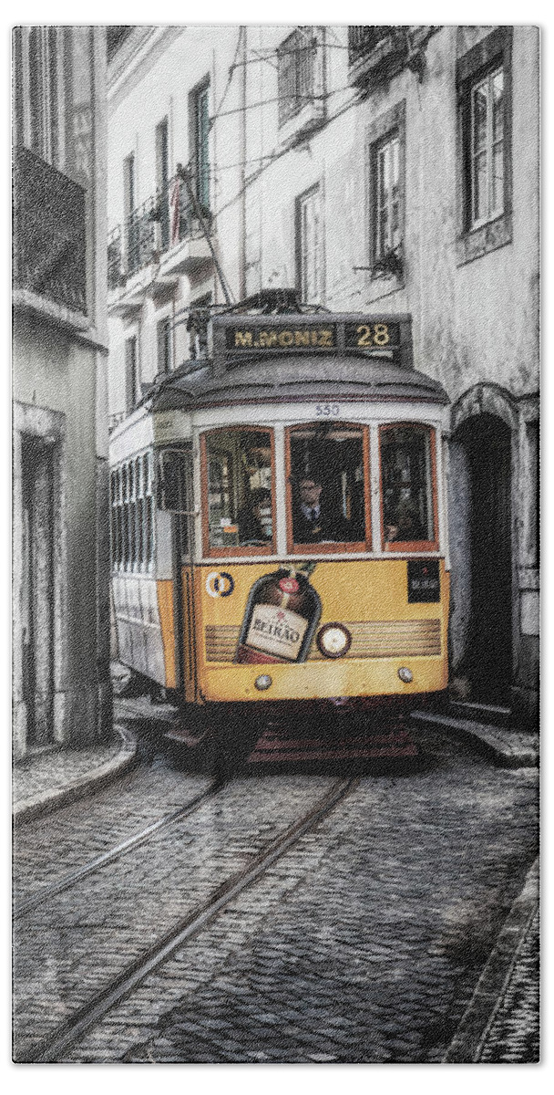 Tram Beach Towel featuring the photograph The Number 28 by Micah Offman