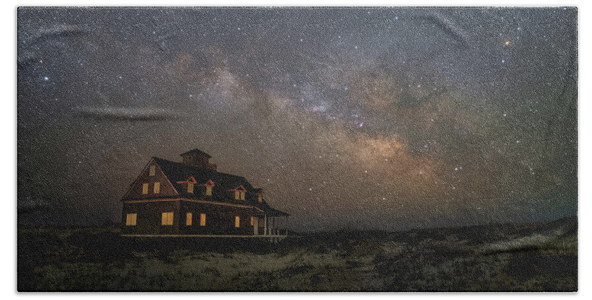 Night Sky Beach Towel featuring the photograph The Outer Banks 219 by Robert Fawcett