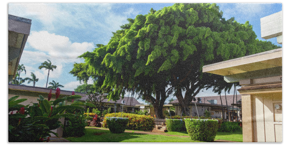 Kukuiula Beach Towel featuring the photograph The Shops at Kukuiula by Auden Johnson