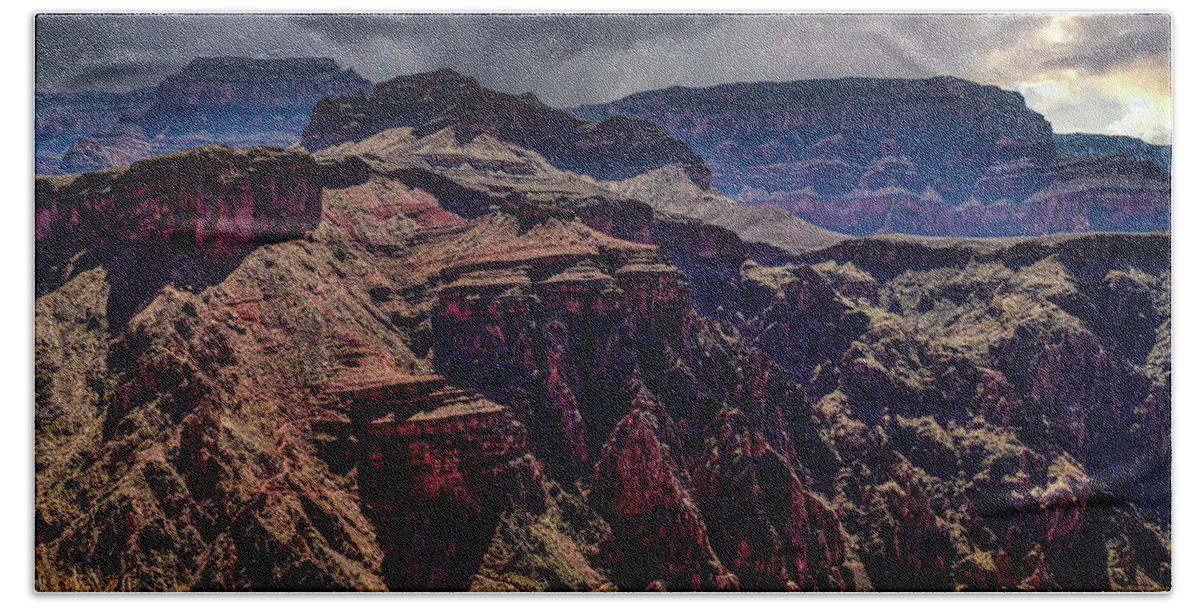 South Kaibab Trail Beach Towel featuring the photograph The South Kaibab Descending to Colorado by Amazing Action Photo Video