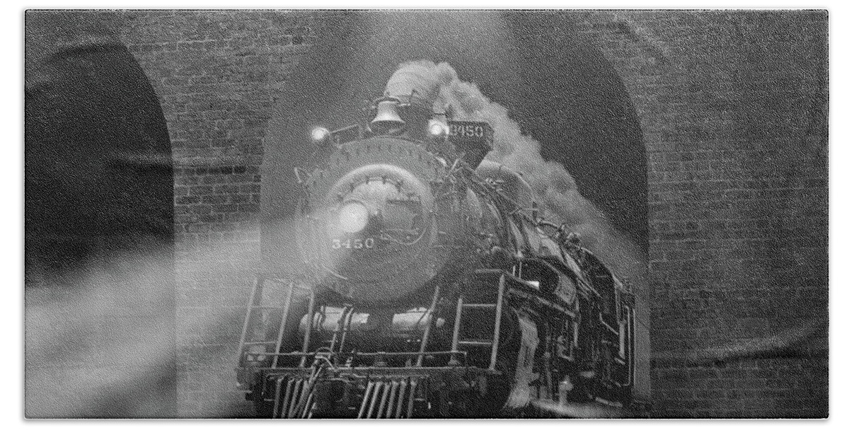 Steam Engine Beach Towel featuring the photograph The Tunnels H by Mike McGlothlen