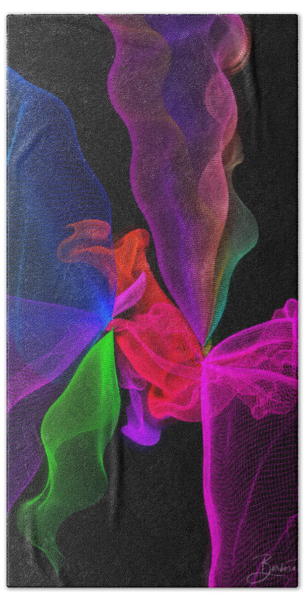 Abstract Beach Towel featuring the photograph The Veils - Abstracts - Series #6 by Barbara Zahno