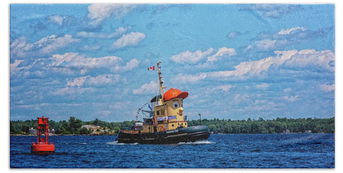Singleton Photography Beach Towel featuring the photograph Theodore Too The Tugboat by Tom Singleton