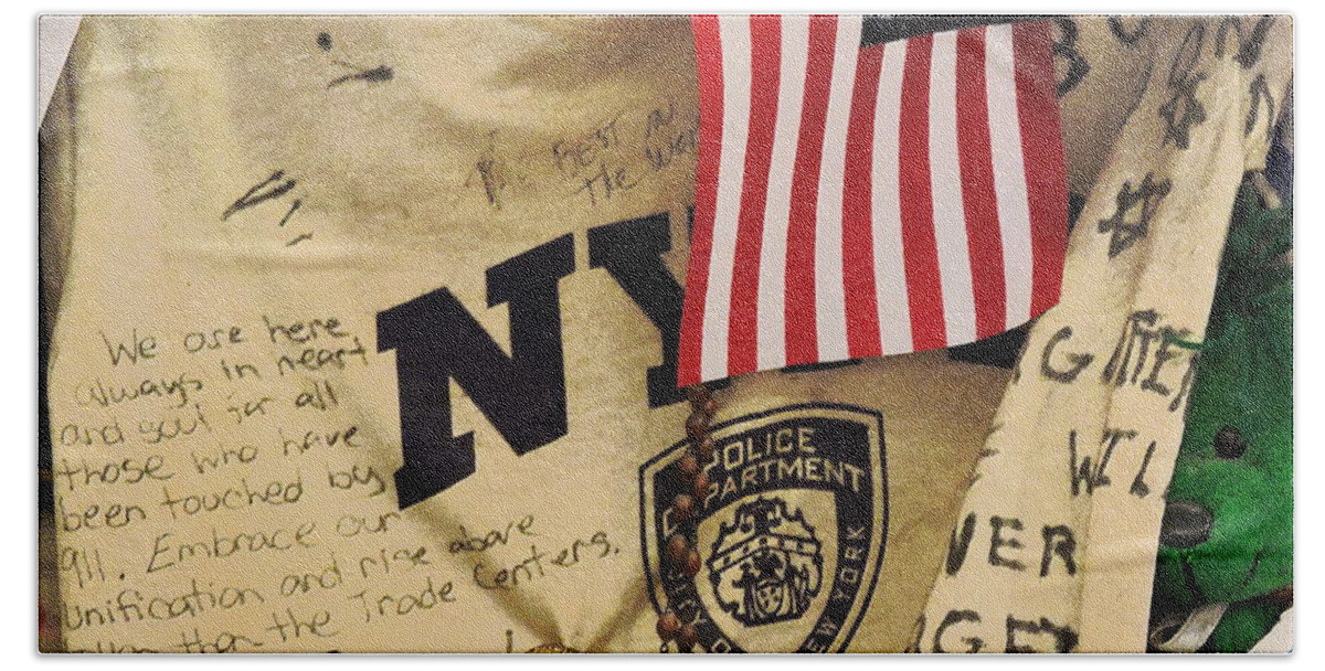 September 11 2001 Beach Sheet featuring the photograph There Will Be No Forgetting by Tami Quigley