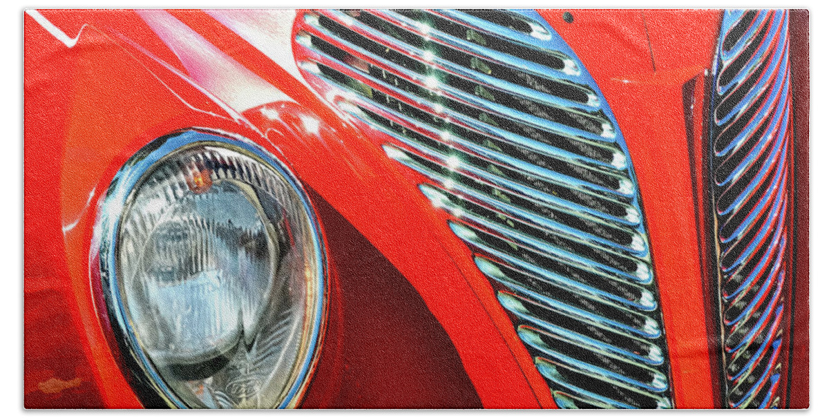 David Lawson Photography Beach Towel featuring the photograph This Classic Ford Shines by David Lawson