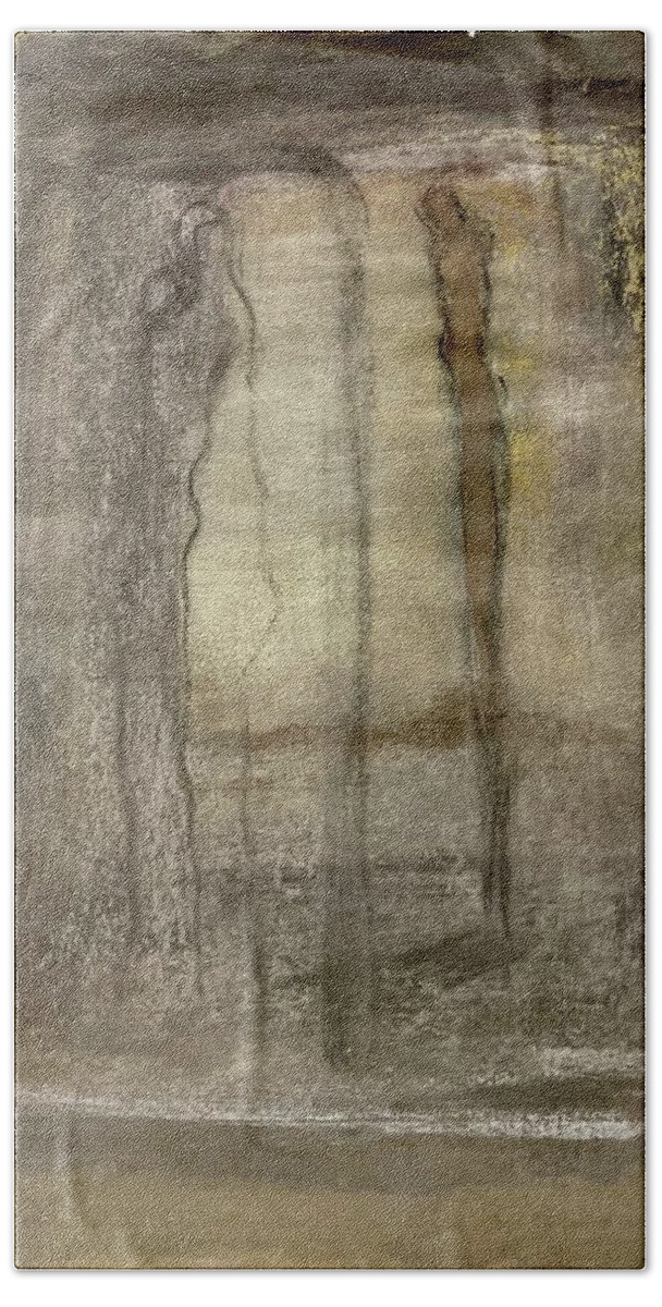 Hug Beach Towel featuring the drawing Three Figures by David Euler