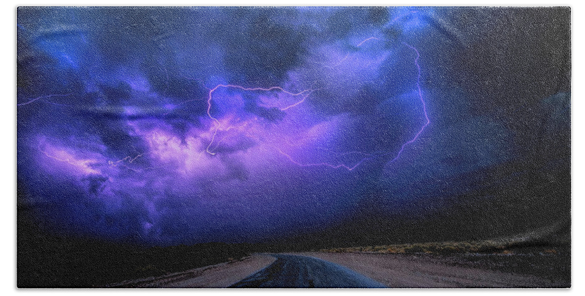 2021 Beach Towel featuring the photograph Thunder Storm in the Desert 1 by James Sage