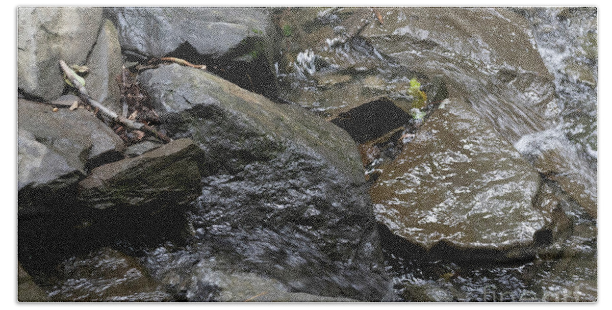 Water Beach Towel featuring the photograph Tinker Falls 20 by William Norton