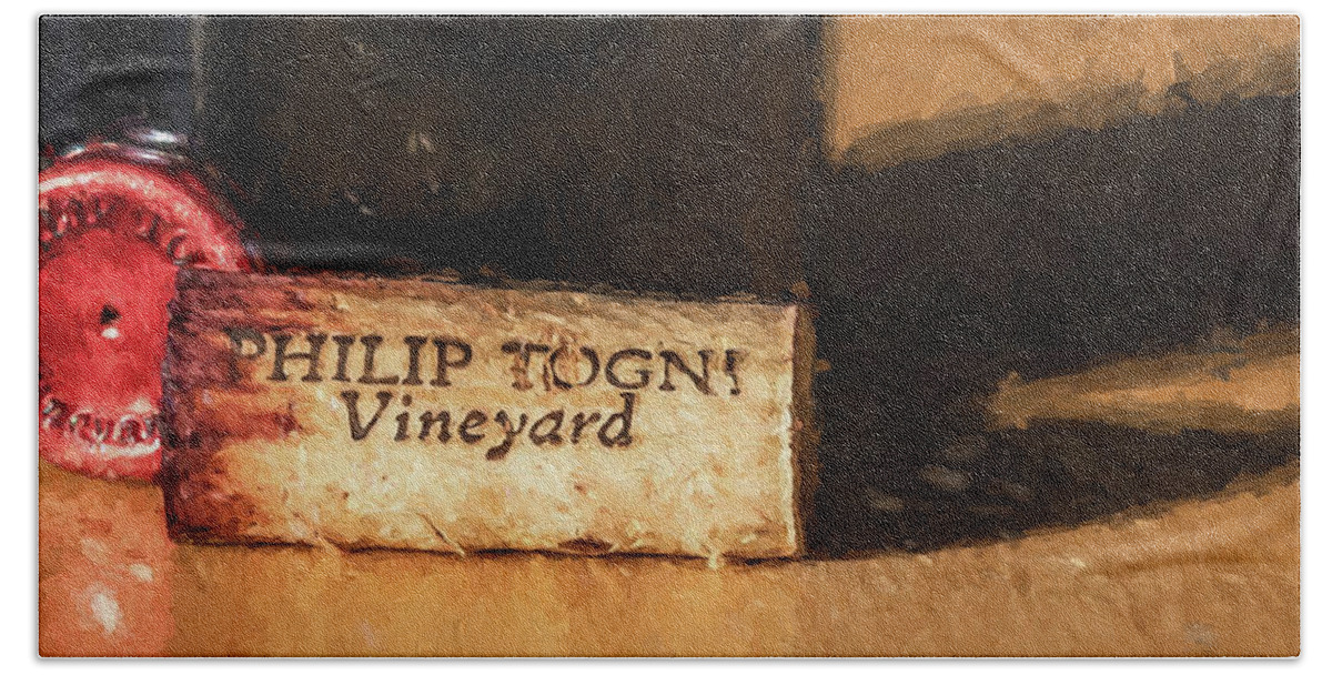 Cabernet Sauvignon Beach Towel featuring the photograph Togni Wine 11 by David Letts