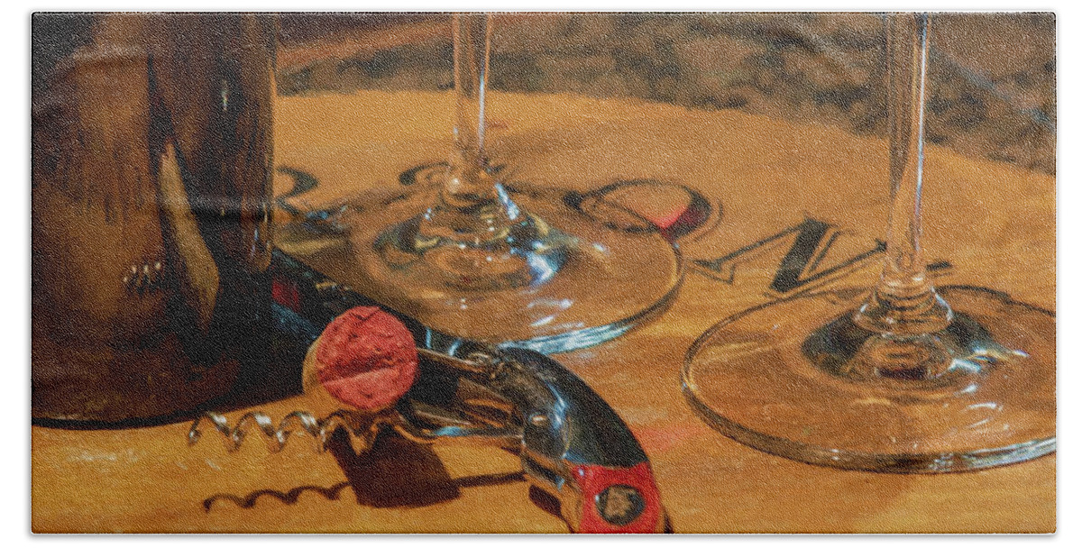 Cabernet Sauvignon Beach Towel featuring the photograph Togni Wine 16 by David Letts