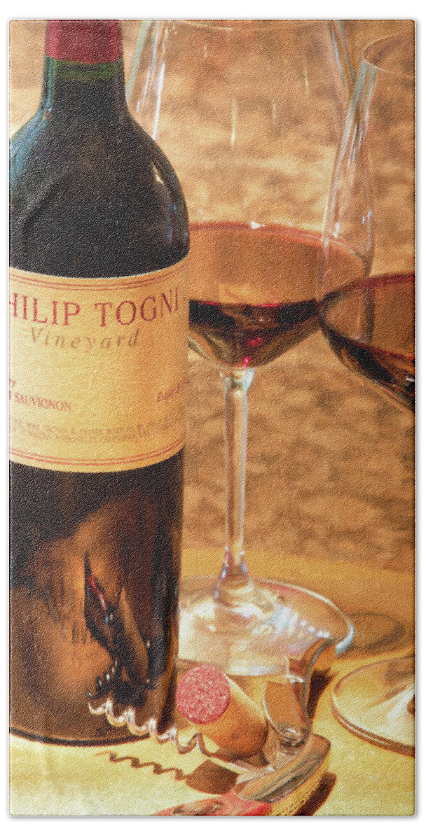 Cabernet Sauvignon Beach Towel featuring the photograph Togni Wine 19 by David Letts