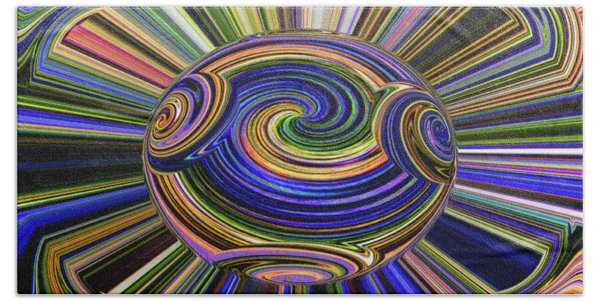 Tom Stanley Janca Abstract 9204e2at Beach Towel featuring the digital art Tom Stanley Janca Abstract 9204e2at by Tom Janca