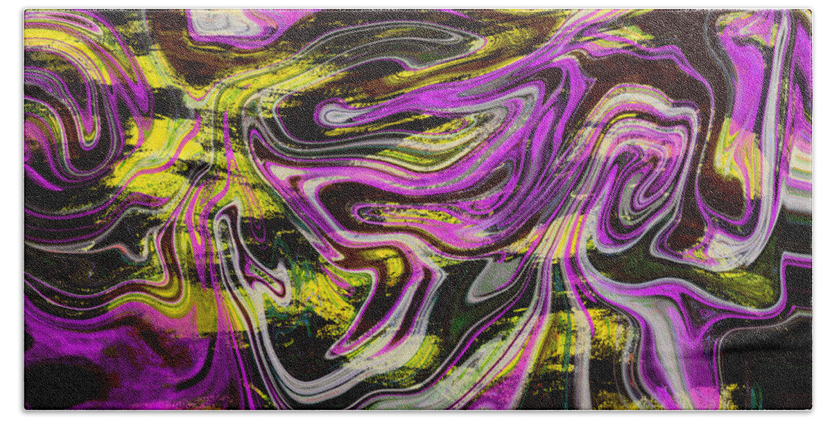 Purple Beach Towel featuring the digital art Totally Cellular by Susan Fielder