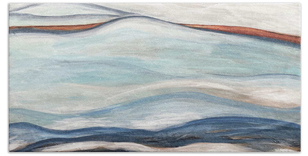 Water Beach Towel featuring the painting Tranquil by Pamela Schwartz