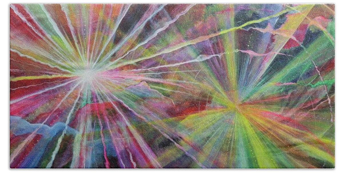Star Beach Towel featuring the painting Transcendence by Jackie Ryan