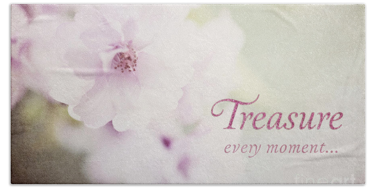 Treasure Every Moment Beach Towel featuring the photograph Treasure Every Moment by Anita Pollak