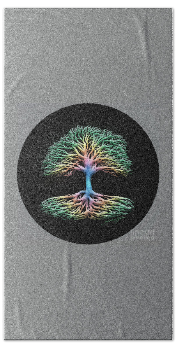 Tree Beach Sheet featuring the digital art Tree of Life by Jacqueline Shuler