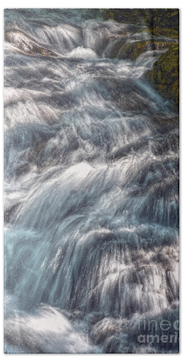 Triple Falls Beach Towel featuring the photograph Triple Falls On Bruce Creek 16 by Phil Perkins