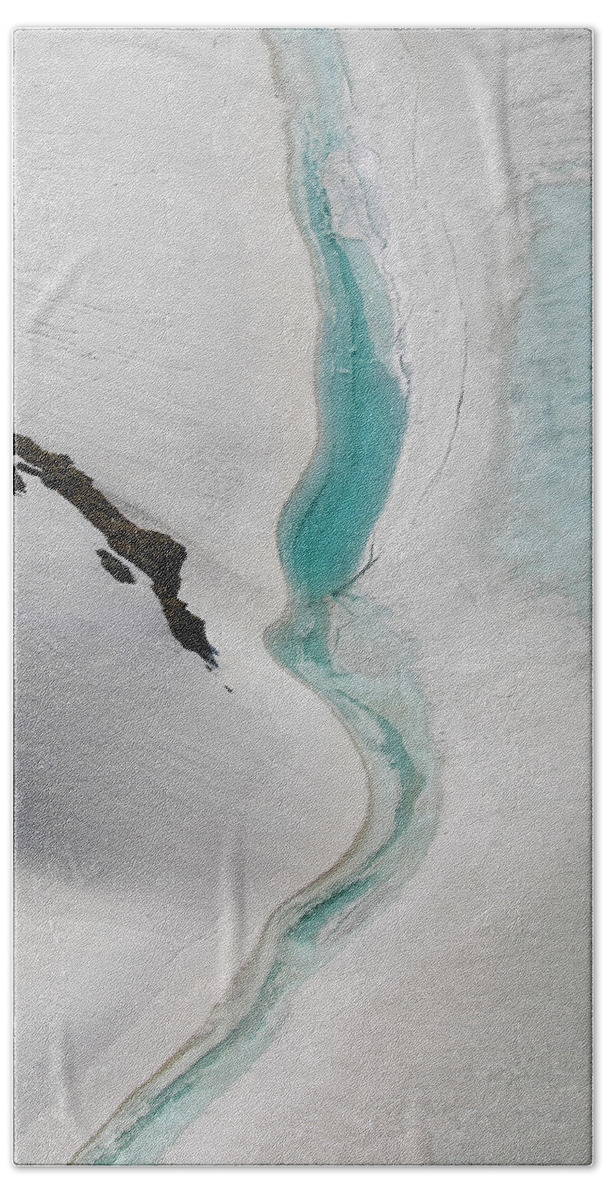 Turquoise Glacial Stream Beach Towel featuring the photograph Turquoise Glacial Stream by Dan Sproul