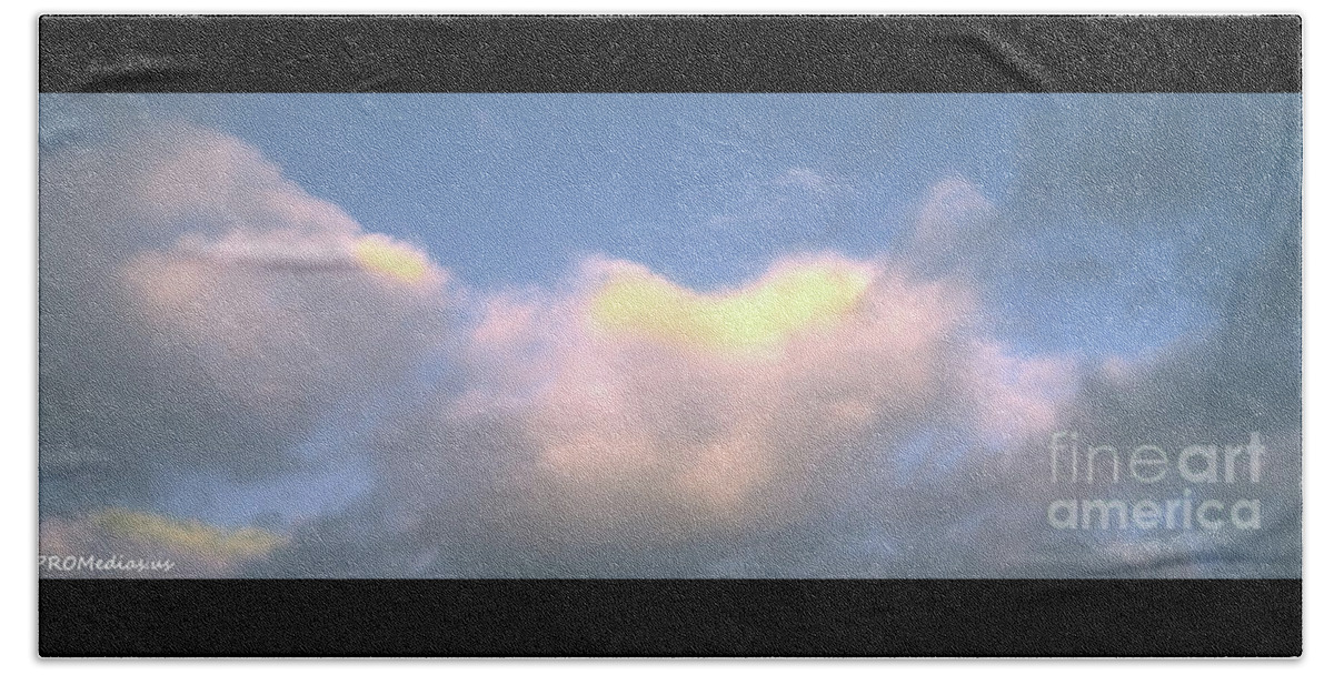 Sunrise Beach Towel featuring the photograph Twilight Sunrise Clouds by PROMedias US