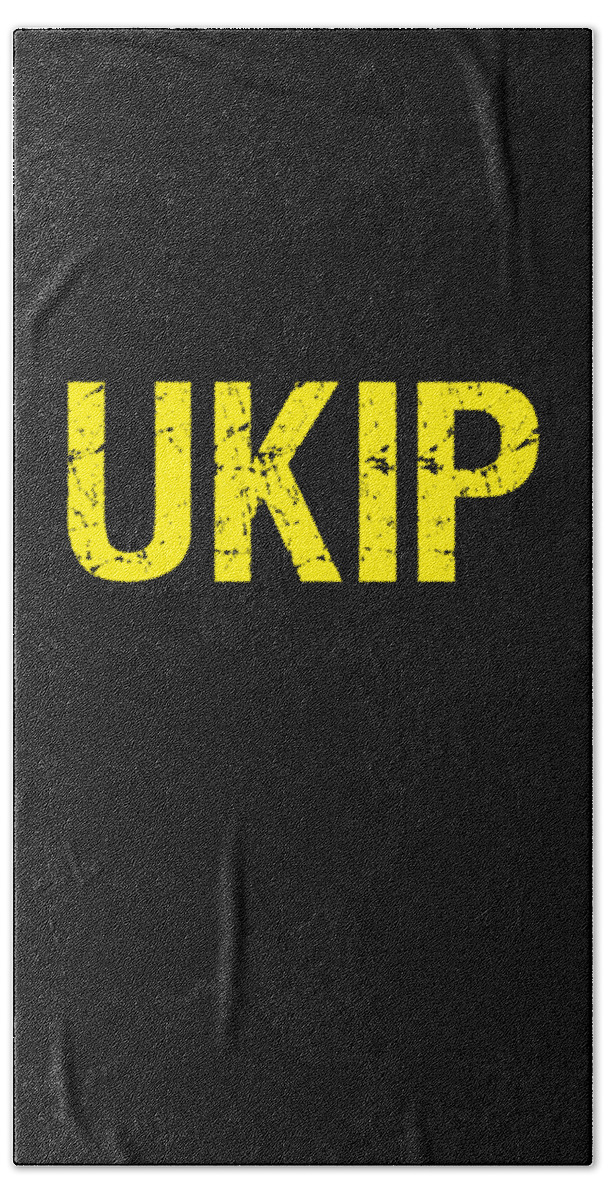 Funny Beach Towel featuring the digital art UKIP UK Independence Party by Flippin Sweet Gear