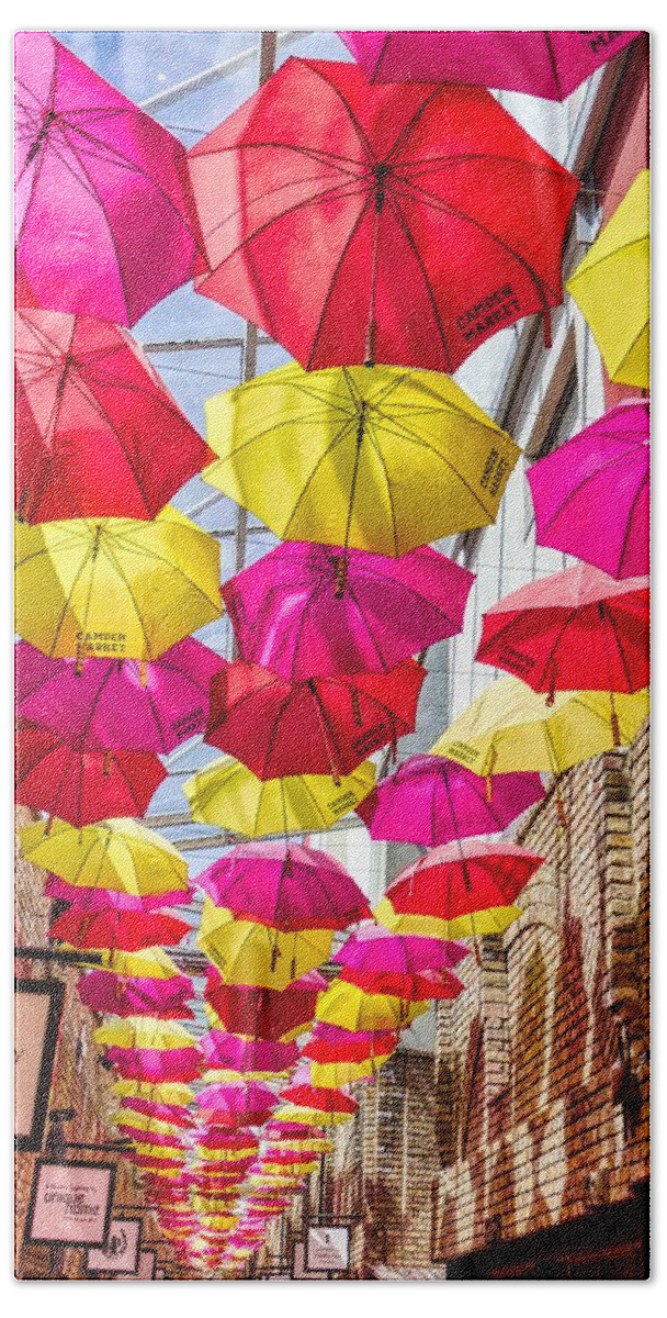 Stables Market Beach Towel featuring the photograph Umbrellas by Raymond Hill