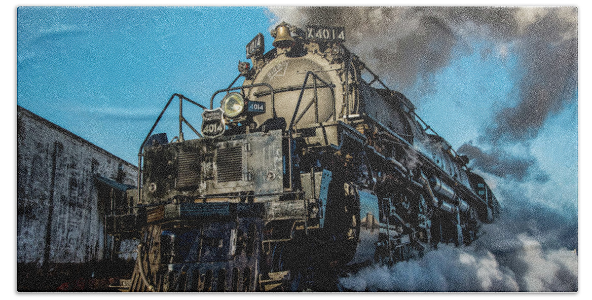 Train Beach Towel featuring the photograph Union Pacific 4014 Big Boy in Color by David Morefield