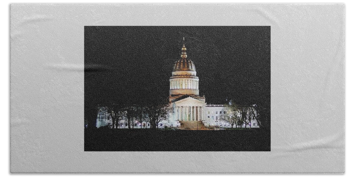 United States Beach Sheet featuring the photograph United States Capital Building by M Three Photos