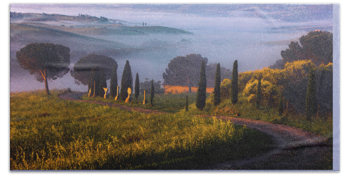 Italy Beach Towel featuring the photograph Val d'Orcia by Evgeni Dinev