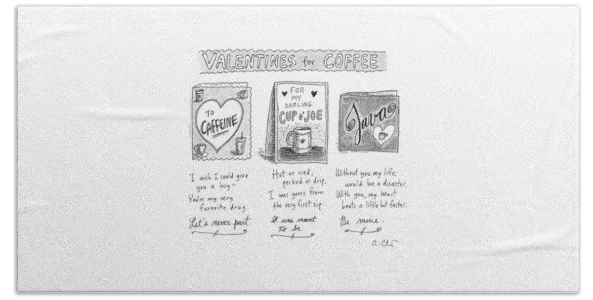 Valentines For Coffee Beach Sheet