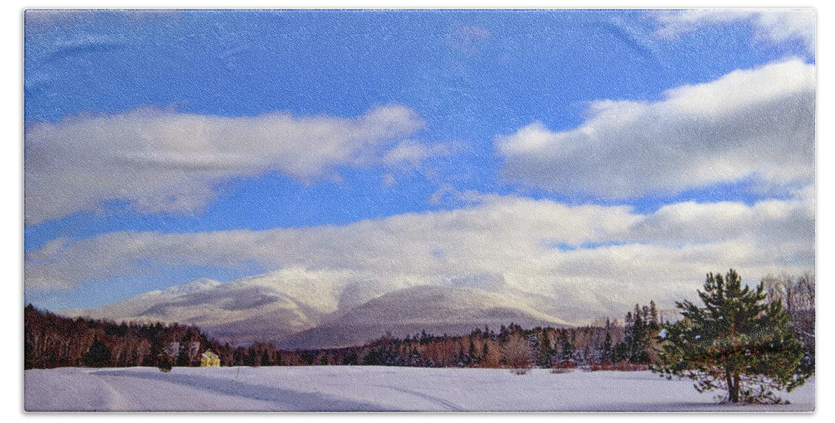New Hampshire Beach Towel featuring the photograph Valley Road, Winter  by Jeff Sinon