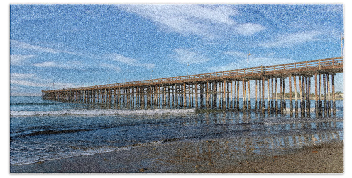 Ventura Beach Towel featuring the photograph Ventura Pier by Matthew DeGrushe