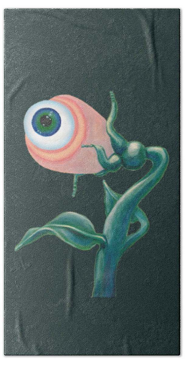 Surreal Beach Towel featuring the painting Venus Eye Snap by Vicki Noble