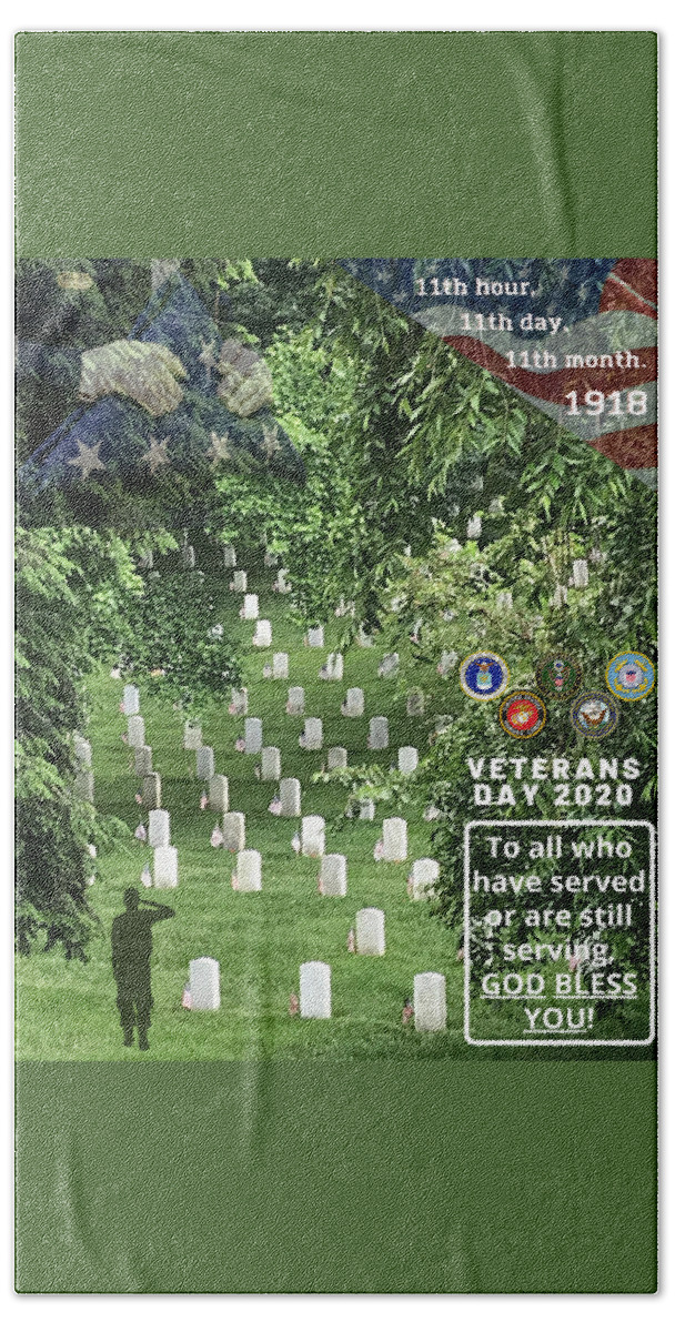 Veteran Beach Towel featuring the photograph Veterans Day 20209 by Lee Darnell
