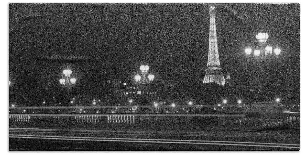 Paris Beach Sheet featuring the photograph View from Pont Alexander by Paul Riedinger