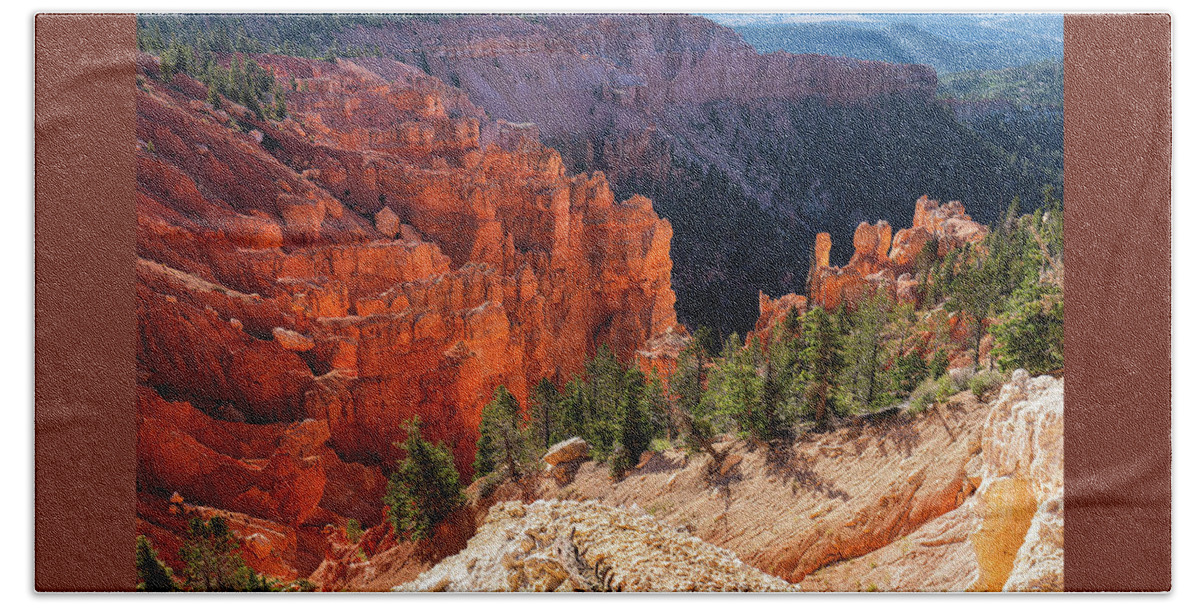 Bryce Canyon Beach Towel featuring the photograph View from Yovimpa Point, Bryce by Ron Long Ltd Photography