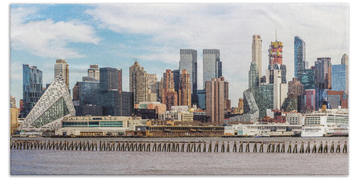 New York Beach Towel featuring the photograph View of Midtown Manhattan by Elvira Peretsman