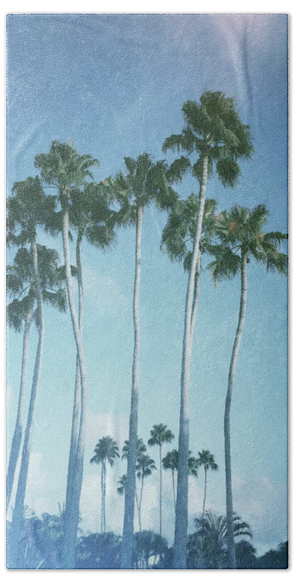 Palms Beach Towel featuring the photograph Vintage Palms by Laura Fasulo