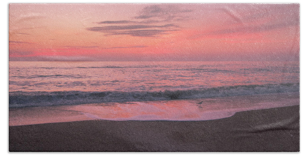 Atlantic Beach Towel featuring the photograph Wading in Color by Morris McClung