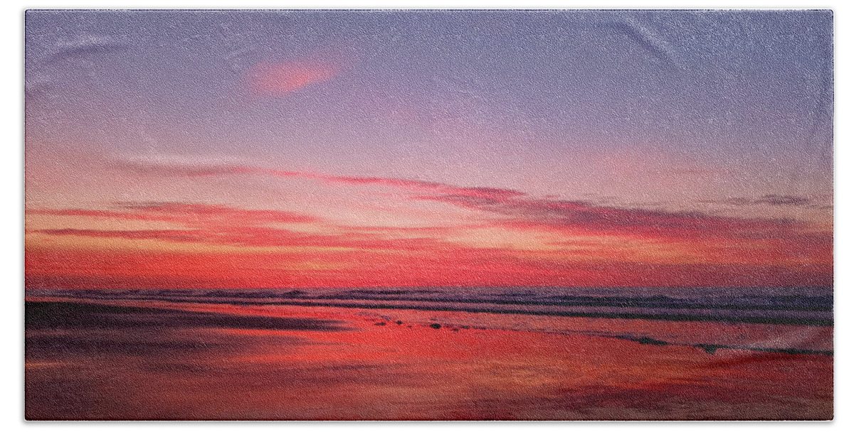 Sunrise Beach Towel featuring the photograph Waiting For Sunrise by Dani McEvoy