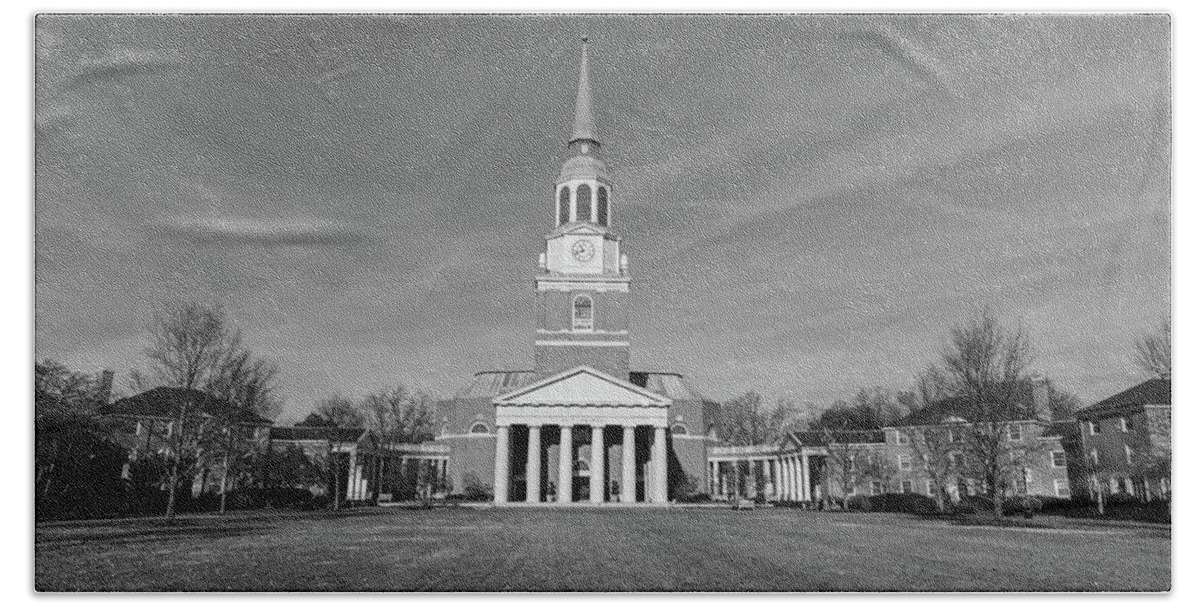 Acc Beach Towel featuring the photograph Wake Forest Wait Chapel Wide by John McGraw