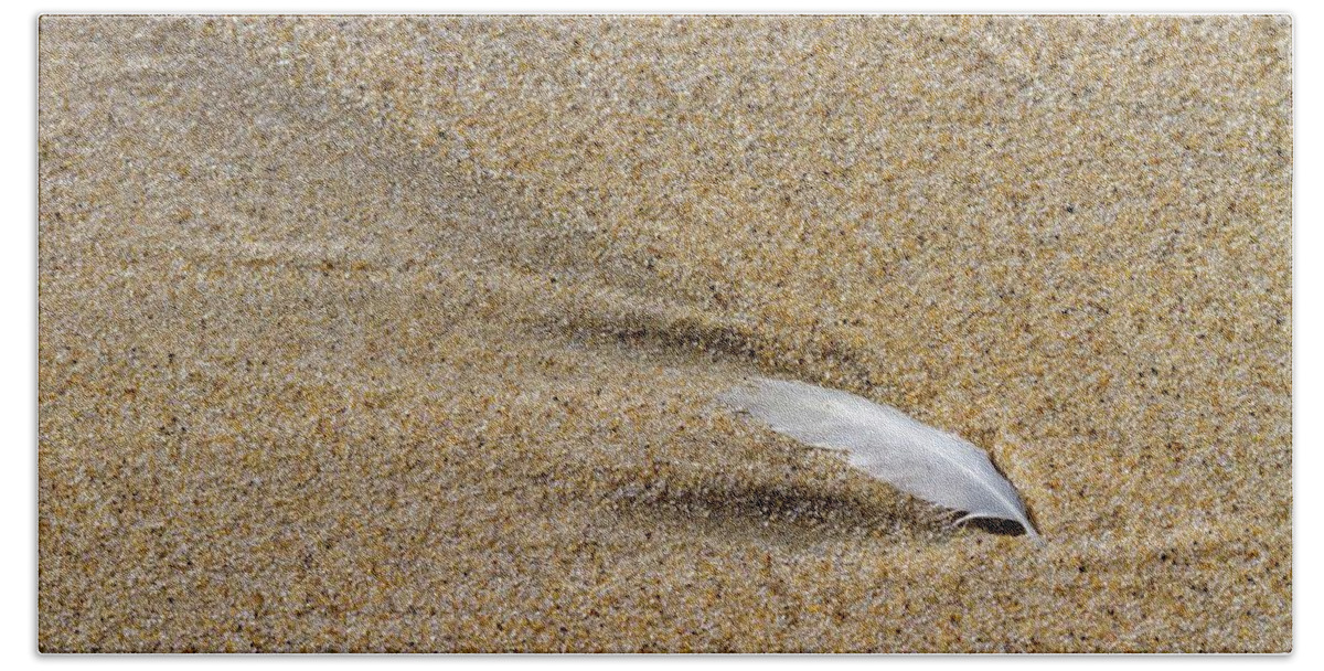 Beach Beach Sheet featuring the photograph Wake of a Feather by Liza Eckardt