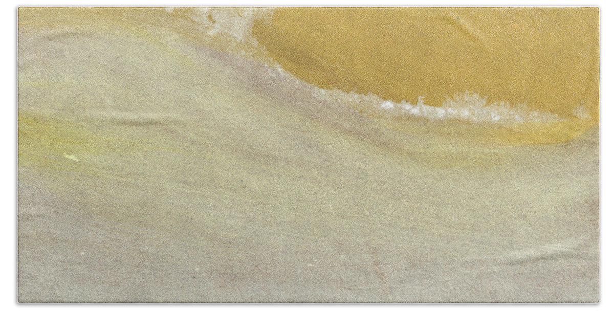 Abstract Beach Towel featuring the painting Warm Sun- Art by Linda Woods by Linda Woods