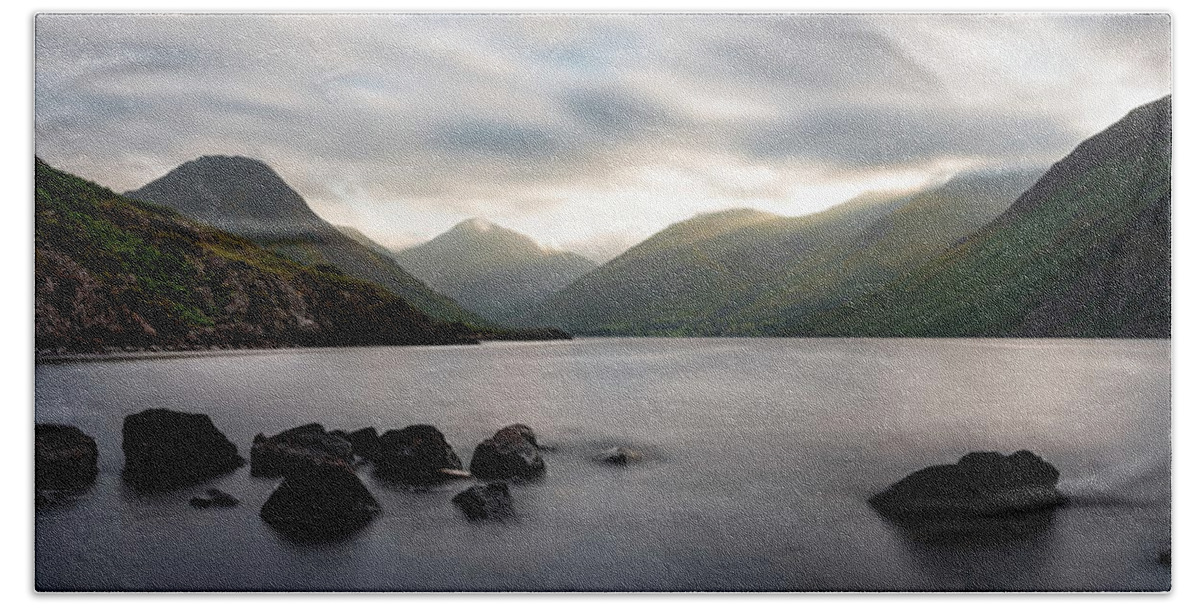 Panorama Beach Towel featuring the photograph Wastwater Sunrise Lake District.jpg by Sonny Ryse